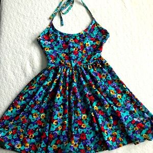 American Apparel multi-colored skater dress